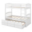 Lit superposé en bois simple au-dessus d'un lit simple avec lit gigogne et tiroirs Modern