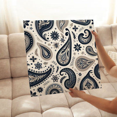 Motif de motif abstrait cachemire bleu marine II
