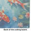 Koi Fish Glass Cutting Board Large