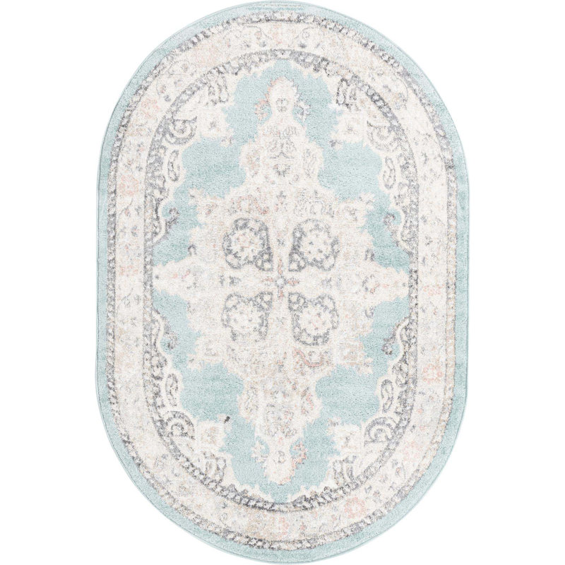 Sascha Oriental Indoor Rug, Oval 4' x 6'