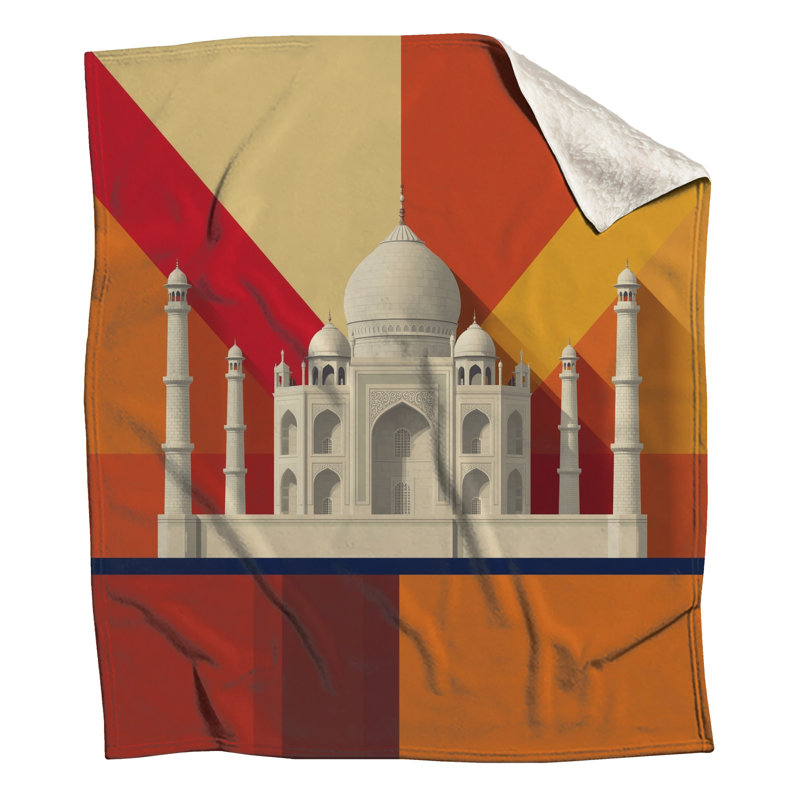 Couvertures Taj Mahal Illustration, L 60 po x H 80 po