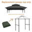 Housse de remplacement pour abri de jardin 8X5ft - Toit de tente à deux niveaux pour barbecue, imperméable, gris pour toile de jardin, polyvalent, facile à assembler-446711628