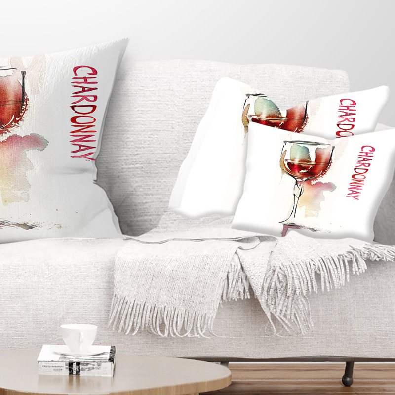 Coussin décoratif rouge sur fond blanc, 18 po x 18 po, Carré