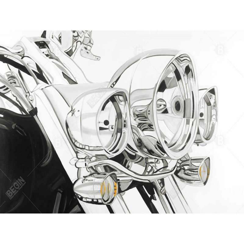 Motocyclette légère - Toile rétro pour motards