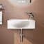 DeerValley 400×280×145 mm Wall Mount Bathroom Sink, Ceramic Rectangular Basin, Compact Wall Hung Sink for Small Bathroom-120747507