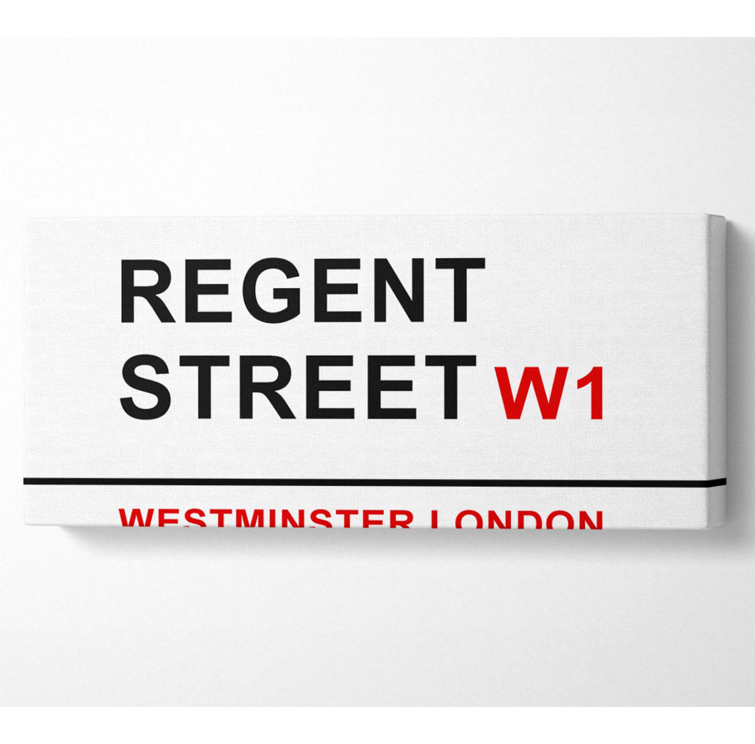 Regent Street Signs - Kunstdrucke auf Segeltuch