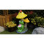 Statue de champignon grenouille 12 "avec yeux solaires pour jardin et pelouse-97802333