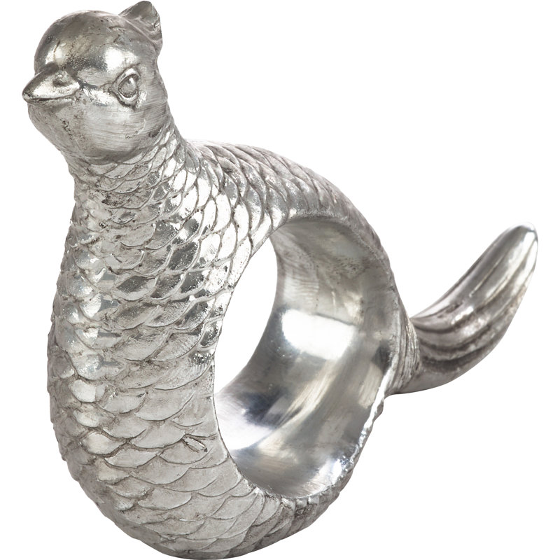 Resin Napkin Ring, Silver