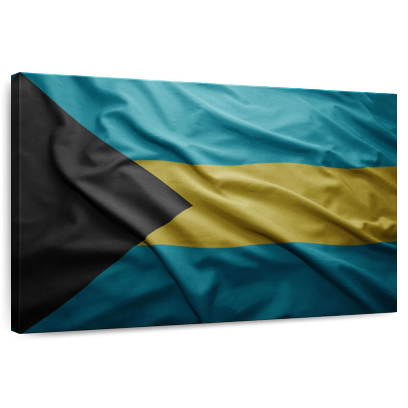 Borges Waving Bahamas Flag, 32" H x 48" W
