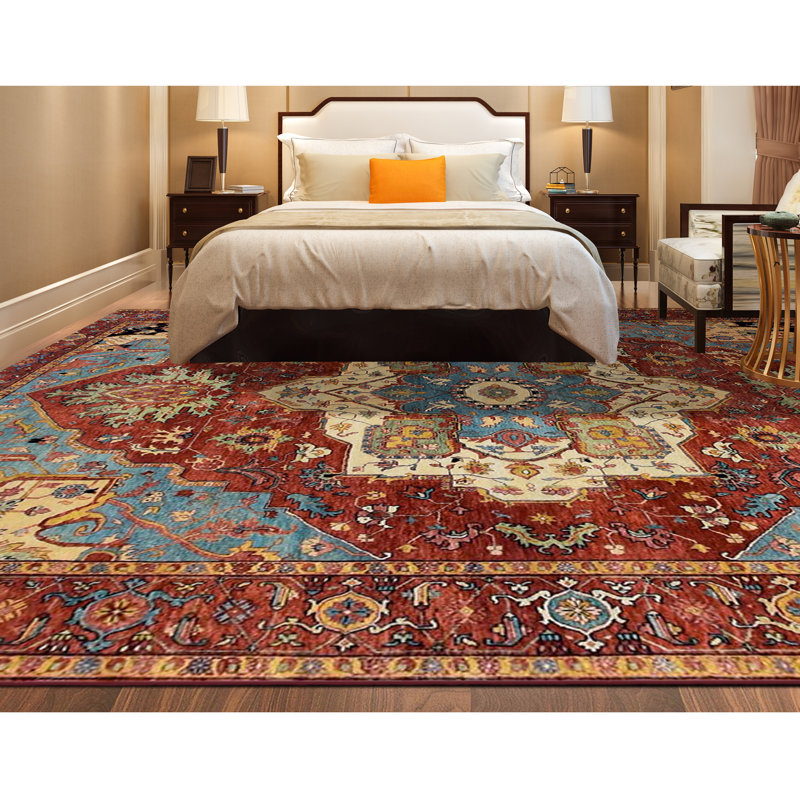 Elegant Wool Oriental Area Rug, Rectangle 9'11" x 13'10"