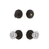 Nostalgic Warehouse Rope Rosette Entry Set with Crystal Knob