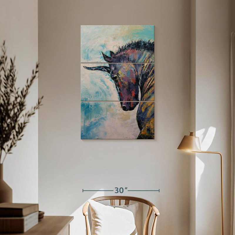 Licorne Kelan foncé, H 57 po x l 36 po