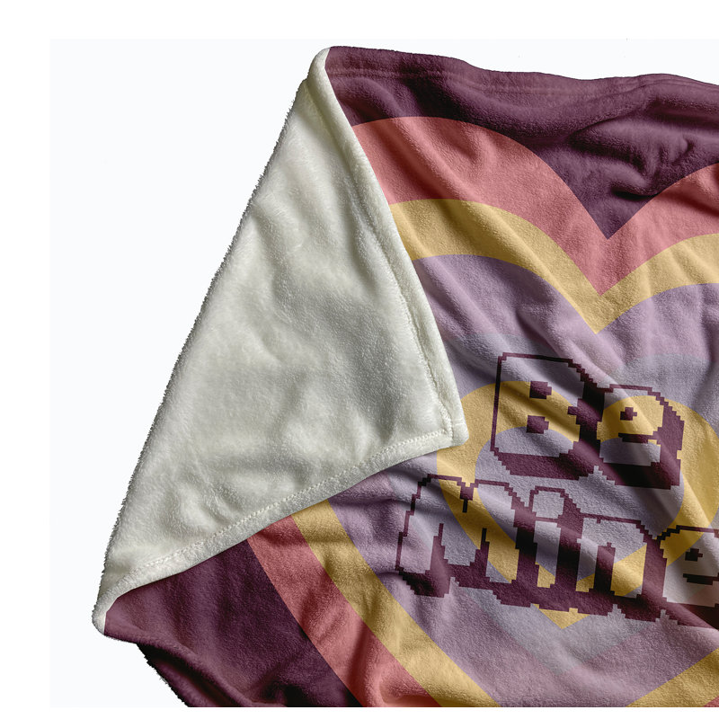 Be Mine Valentine's Day Throw Blanket, 60" W x 80" L, Muted Purple