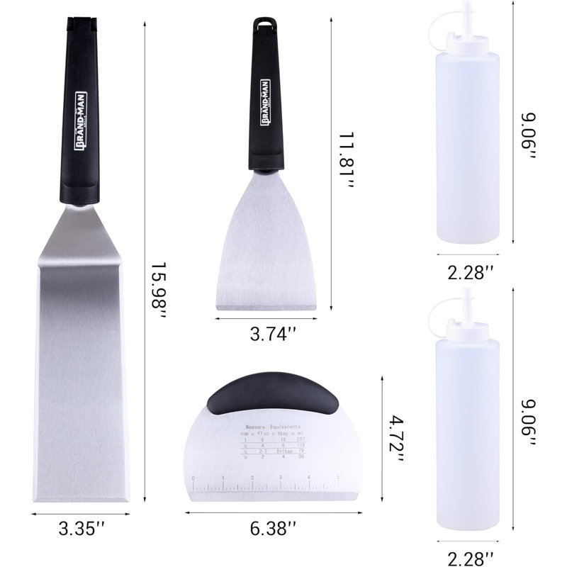 Ensemble d'accessoires pour plaque chauffante 5 pièces Brand-man Professional