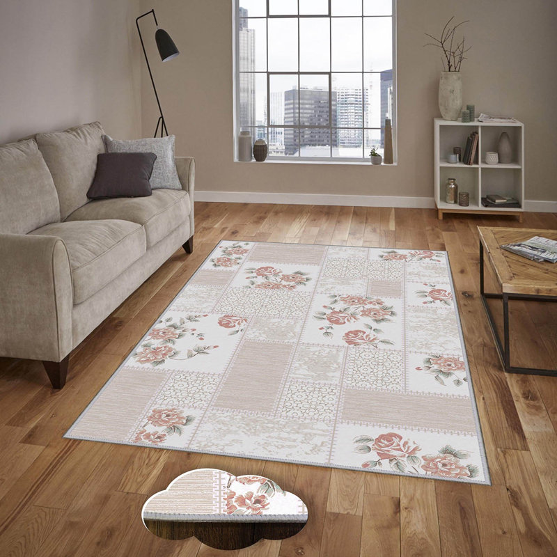 Luxurious 3D Printed Area Carpet, 5.9 x 9.2 Feet | 1% Polyester, .3 in Pile Height, 65 g/m² | Antibacterial & Non-Slip Underside, Machine Washable for Easy Care | Perfect for Living Room, Bedroom, or Office Décor
