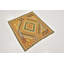 Tapis intérieur de la laine noué la orange/jaune 3 pi x 3 pi 5 po one-of-kind-main Lorain