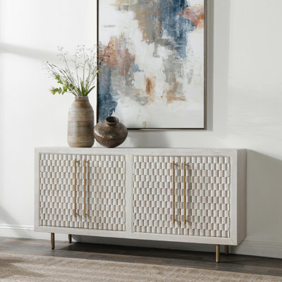 Buffet en bois massif de 76 po Abshire