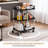 3-Tier Collapsible Service Cart, 265Lbs Foldable Utility Service Cart Portable Tool Cart With Wheels