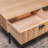 Vanness Solid Wood and Metal Coffee Table