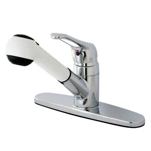 Kingston Brass Pull Out Single Handle Kitchen Faucet 