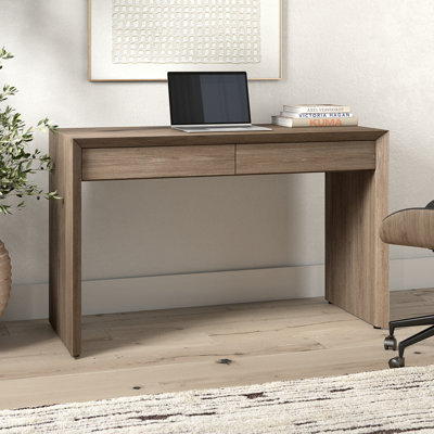 Bureau rectangulaire en chêne gris antique Harlan