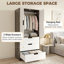 2-Door 3 Drawer Wardrobe, Bedroom Home Clothing Storage Furniture, Rustic Brown