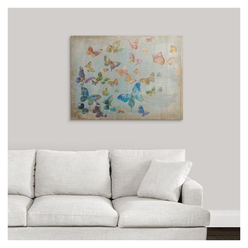 « papillons », impression Danhui Nai, H 18 po x l 24 po x P 1,5 po, Toile