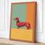 Geometric Dachshund Modern - Wrapped Canvas-690380209-690380216