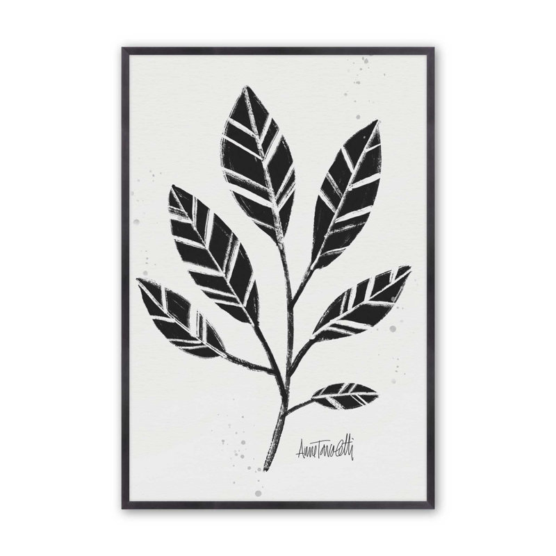 et botanique III, H 15,25 po x l 12,25 po, Encadrement ouvert, zinc vieilli