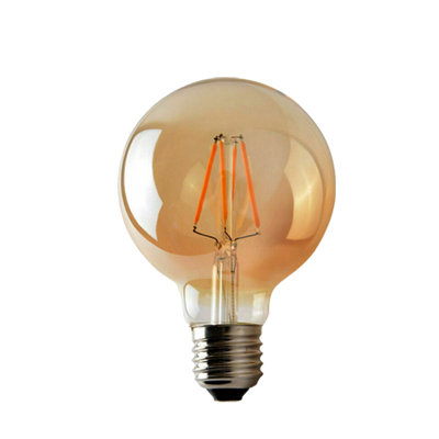 4 Wattage E27 Dimmable LED Vintage Edison Globe Light Bulb Amber