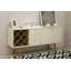 Commode double contemporaine moderne l 63 po Utopia avec 3 tiroirs pleine extension et 3 tablettes blanc cassé et crème érable-214247269
