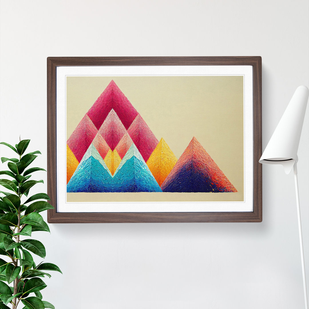 Geometric Pyramids Vol.6 Abstract - Framed Print