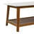 Bayamo Wooden Modern Coffee Table with Marble Effect Top and Open Storage Shelf