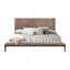 Tête de lit à lattes et structure à profil bas, centre de chambre minimaliste contemporain, assemblage minimal-1063870547