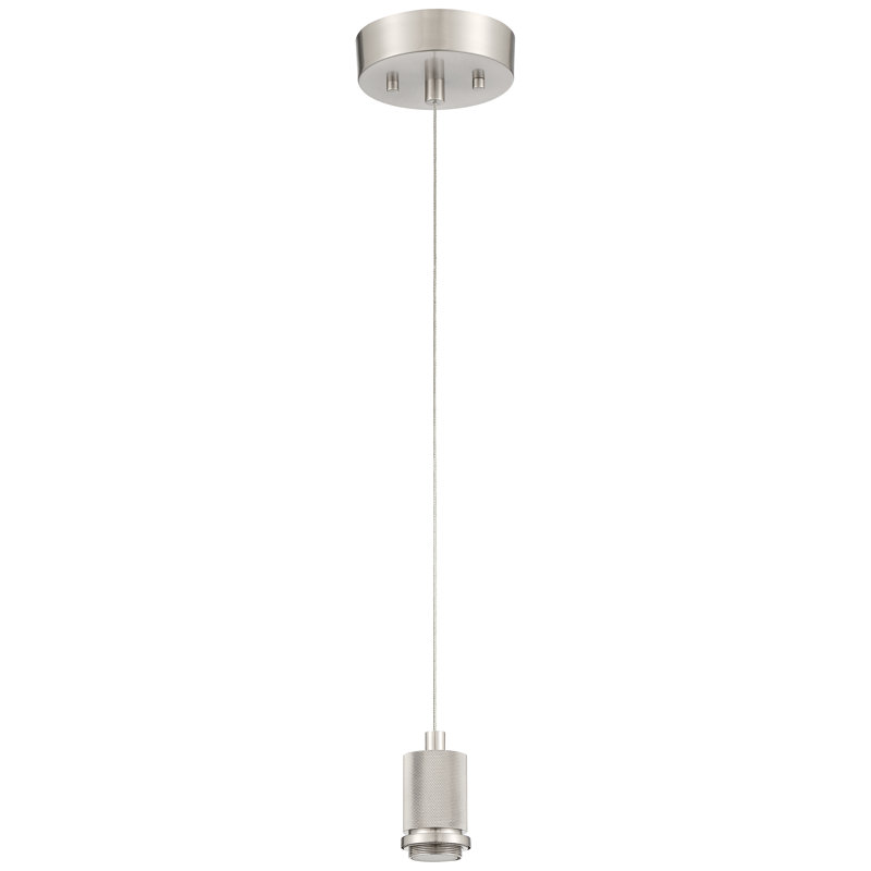 Luminaire suspendu Tonini Martini à DEL - noir mat - verre transparent - DEL dédiée, Acier brossé