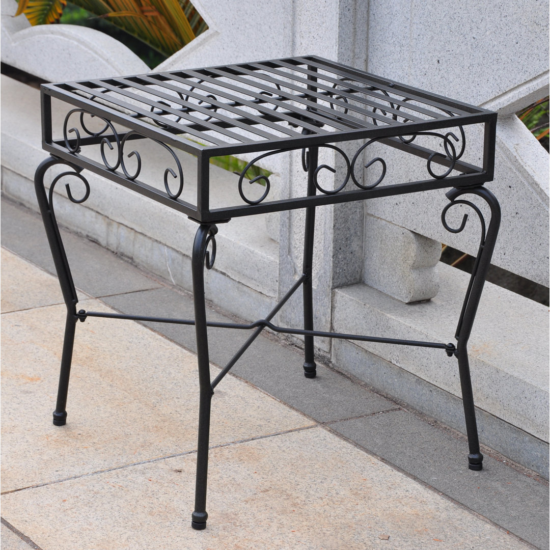 Exan Square Metal Outdoor Side Table , in. W 20'' in. D Charlton Home®