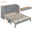 Lit escamotable double avec grands tiroirs, finition en rotin et port USB-1905650626