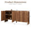 Buffet 59,05 "avec 4 portes cannelées-117691484
