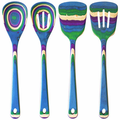 Baltique Mumbai 4-Piece Layered Birch Utensil Set