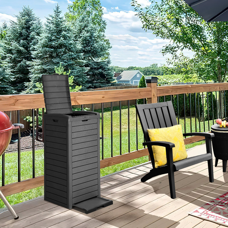 31 Gallon Recycling Bin, Black