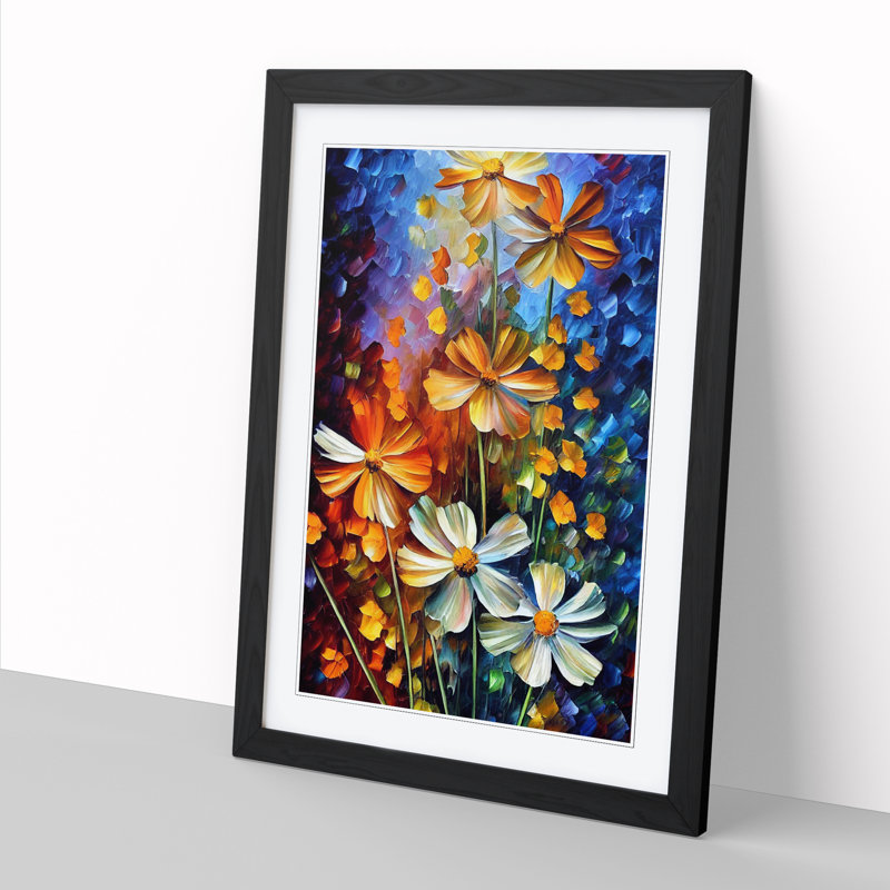 Wildflowers Vol.1 - Single Picture Frame Painting, 34cm H x 25cm W x 2cm D, Oak