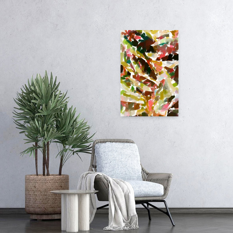 Quelque chose de poisson, art abstrait coloré, océan côtier, H 24 po x l 16 po