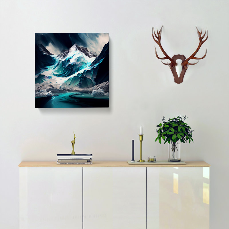 Glacier Abstract Expressionism - Print, 50cm H x 50cm W x 3cm D