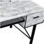 Bureau d'ordinateur à 5 tiroirs rétro noir et blanc