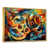 Toile avec cadre flottant or