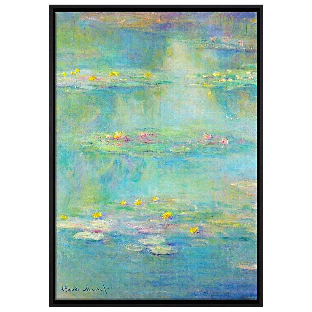 Gerahmtes Leinwandbild Water Lilies X von Claude Monet