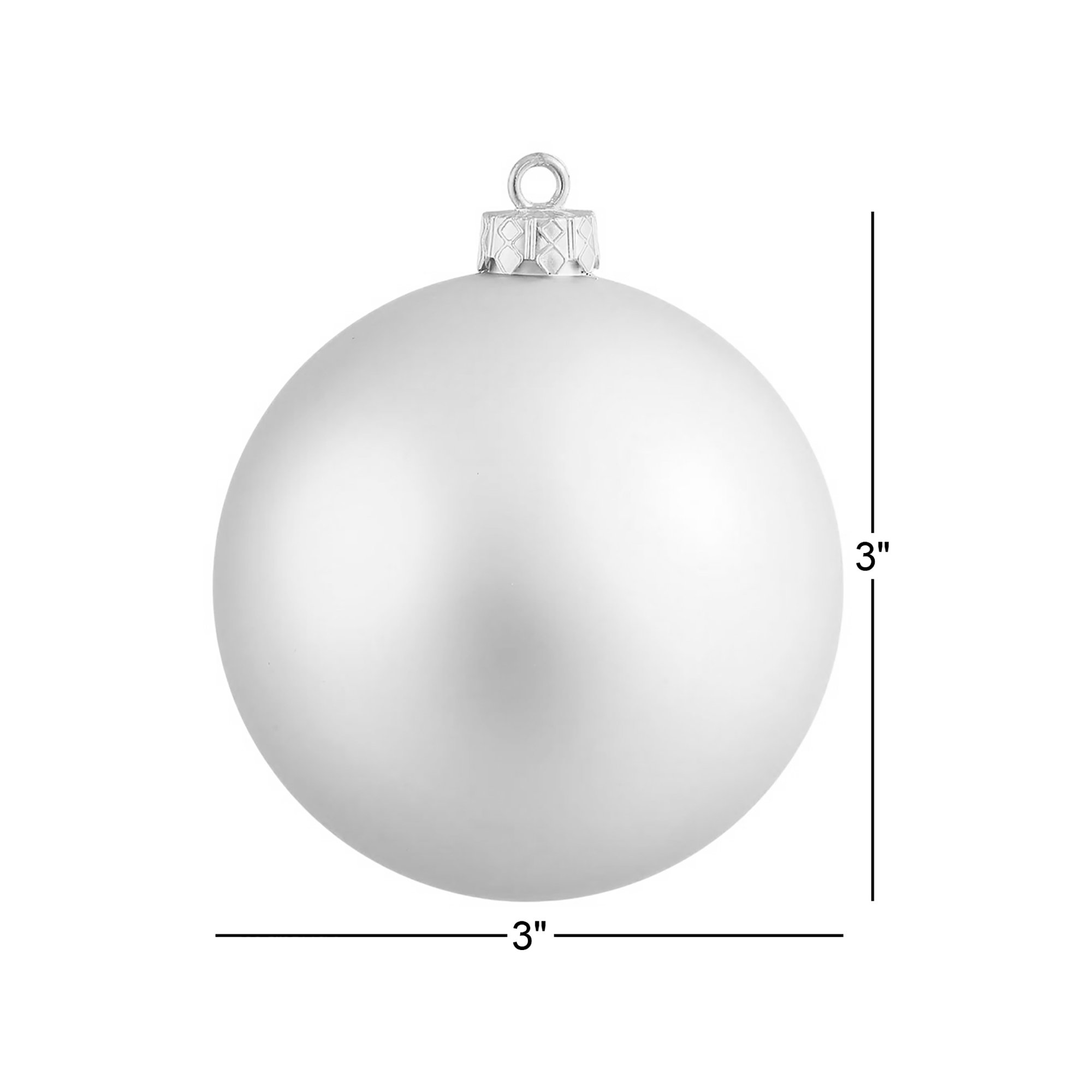 Holiday Décor Ball Ornament, 2.75" H x 2.75" W x 2.75" D, Green