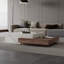 Table basse carrée en bois fritté blanc