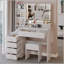 Meuble-lavabo de 41 po avec tabouret de 41 po et tabouret rembourré, grand miroir à DEL à commande tactile, interrupteur à 3 couleurs, commode à plusieurs niveaux avec rangement haute capacité, convient aux grands espaces-1186567315