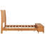 Structure de grand lit avec tête de lit haute et banc de rangement, lit-bateau en bois massif avec coffre de rangement de 64 po, aucun sommier requis, naturel-805553371-805553373